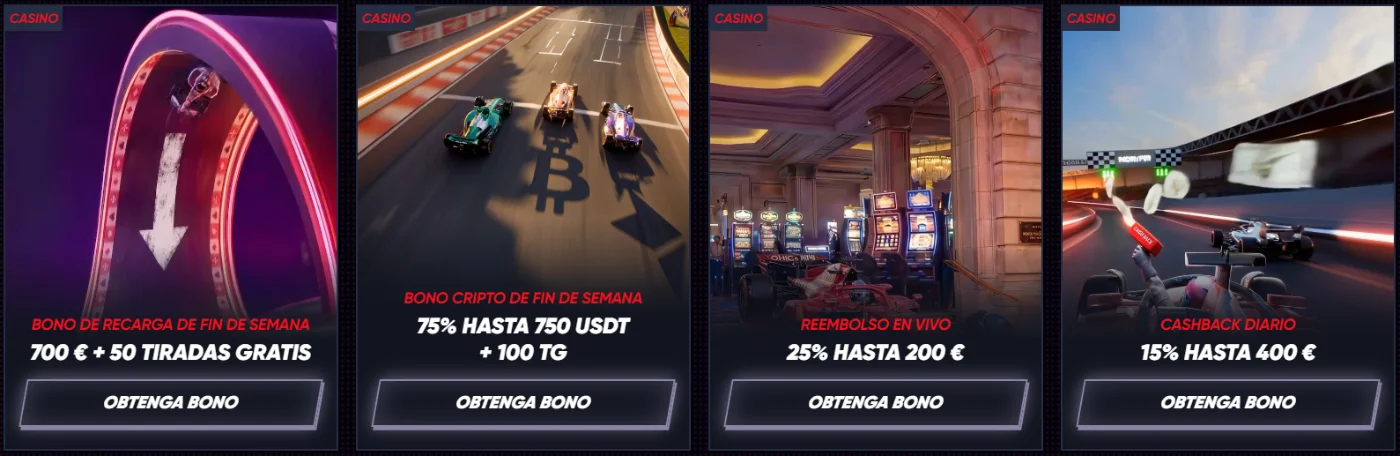 Bonos y cashback de QuickWin Casino Bonos de QuickWin Casino con recarga de fin de semana, bono crypto, reembolso en vivo y cashback diario